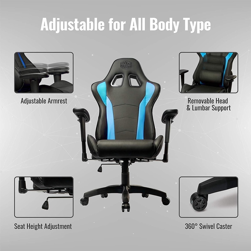 Cooler Master Caliber R1 Gaming Chair – Blue – TechBrandStore