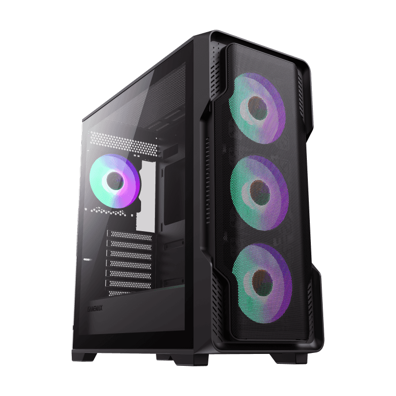 GameMax Seige Mid-Tower Gaming Case with 4 ARGB Fans
